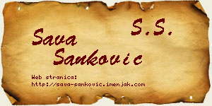 Sava Sanković vizit kartica